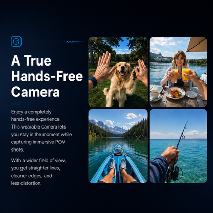 Vixly Tech 4K Mini POV Camera with EIS – Compact Wearable Action Camera