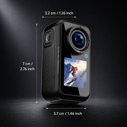 Vixly Tech 4K Mini POV Camera with EIS – Compact Wearable Action Camera