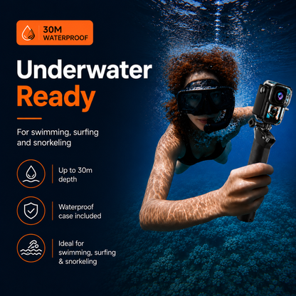 Vixly Tech 4K Mini POV Camera with EIS – Compact Wearable Action Camera